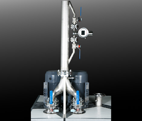 Azionamento delle pompe di alimentazione con sistema di misurazione della densità integrato in una stazione industriale a doppia pompa