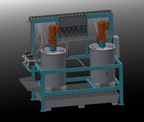 Visualisierung einer idustriellen FMB-250-Materialstation
